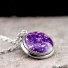 Deep-Purple Sparkle Chips Necklace – Handmade and Affordable Jewelry for Businesses – Custom Gifts