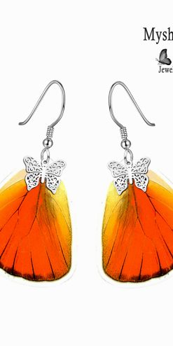 appias nero butterfly wing earrings everyday trendy jewelry closeup