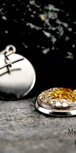 color pop jewelry handmade sparklechip gold silver earrings closeup3