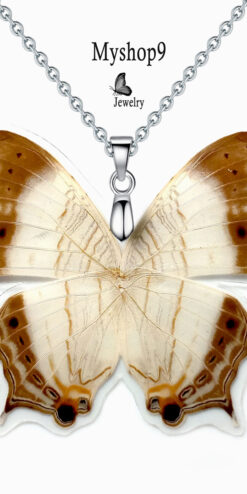 cyrestis cassander real butterfly wing pendant nature gift closeup