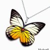 Handmade Prioneris Philonome Butterfly Wing Necklace – Corporate & Event Gift Jewelry