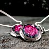 Handmade Sparkle Earrings with Blush & Ink-Blue Chips – Ideal for Corporate Gifting & Event Giveaways