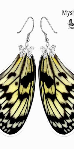 idea leuconoe butterfly earrings handmade jewelry boutique closeup