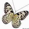 Idea Leuconoe butterfly wing necklace – Handmade jewelry for nature and butterfly enthusiasts