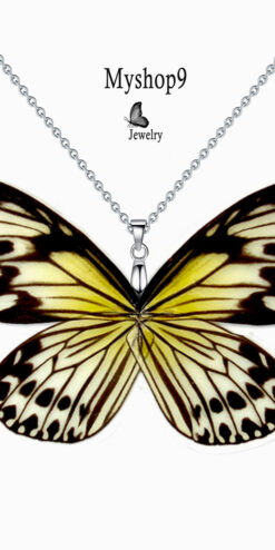 ideopsis gaura butterfly necklace wholesale closeup