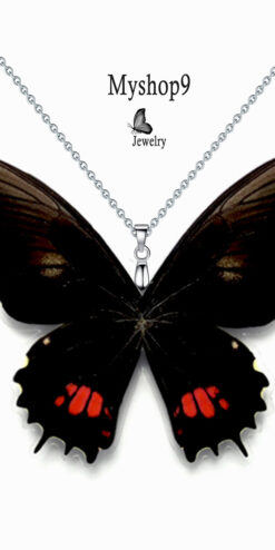 papilio isidorus butterfly necklace wholesale closeup