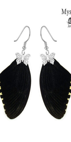 Handmade Jewelry with Story – Papilio Polytes Wing Earrings – Ethical, Sellable, and Unique for Businesses - Image 2