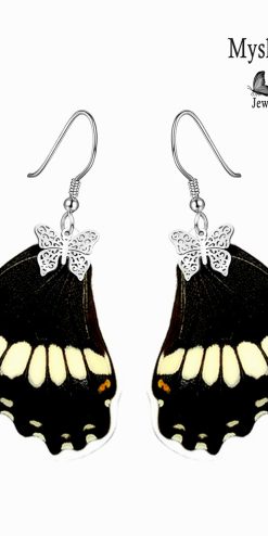 papilio polytes wing earrings small business gift jewelry closeup