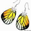 Bulk real butterfly earrings – Prioneris Philonome wing jewelry for resellers and boutiques
