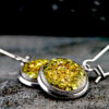 Gold & Olive-Green Sparkle Chip Earrings – Handmade Jewelry for Wholesale & Resellers