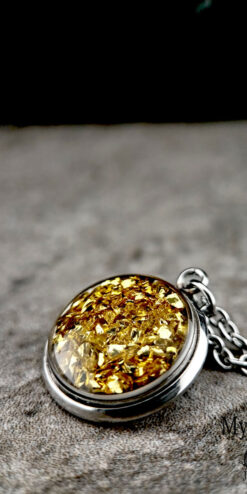 Sparkle Chips Necklaces – Unique Gold Chips with Natural Textures & Shine – Handcrafted Jewelry - Image 2