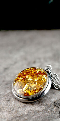 Wholesale Sparkle Jewelry – Deep-Gold Chips Necklace for Resellers, Shops & Market Stalls - Image 2