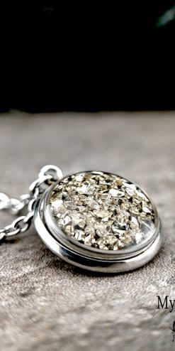 Handmade Sparkle Silver Chips Necklace – Wedding Favors & Corporate Gifting Jewelry