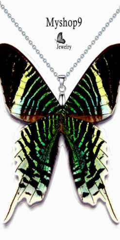 urania leilus butterfly necklace bulk handmade reseller jewelry closeup