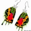 Bulk affordable Urania Ripheus butterfly wing earrings for resellers and wholesale buyers