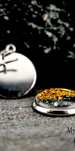 wholesale sparklechip earrings gold ink blue bulk closeup3