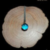 Blue Morpho real wing pendant (12mm) with authentic Morpho deidamia wing under glass lens, handmade nature-inspired butterfly necklace for women, iridescent blue symbolizing transformation