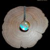 Rare Blue Morpho Butterfly Necklace – Morpho sulkowskyi wing pendant in fine glass lens