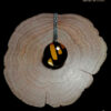 Spiritual Papilio thoas butterfly wing necklace 20mm, handmade glass pendant, transformation and healing jewelry