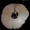 World’s first Papilio lormieri butterfly wing necklace 20mm, handmade glass pendant, unique natural gem jewelry